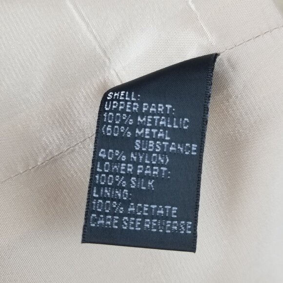 Vintage Carmen Marc Valvo Sequin & Peach Silk Champagne Cocktail Dress * Size 6 - Picture 16 of 16